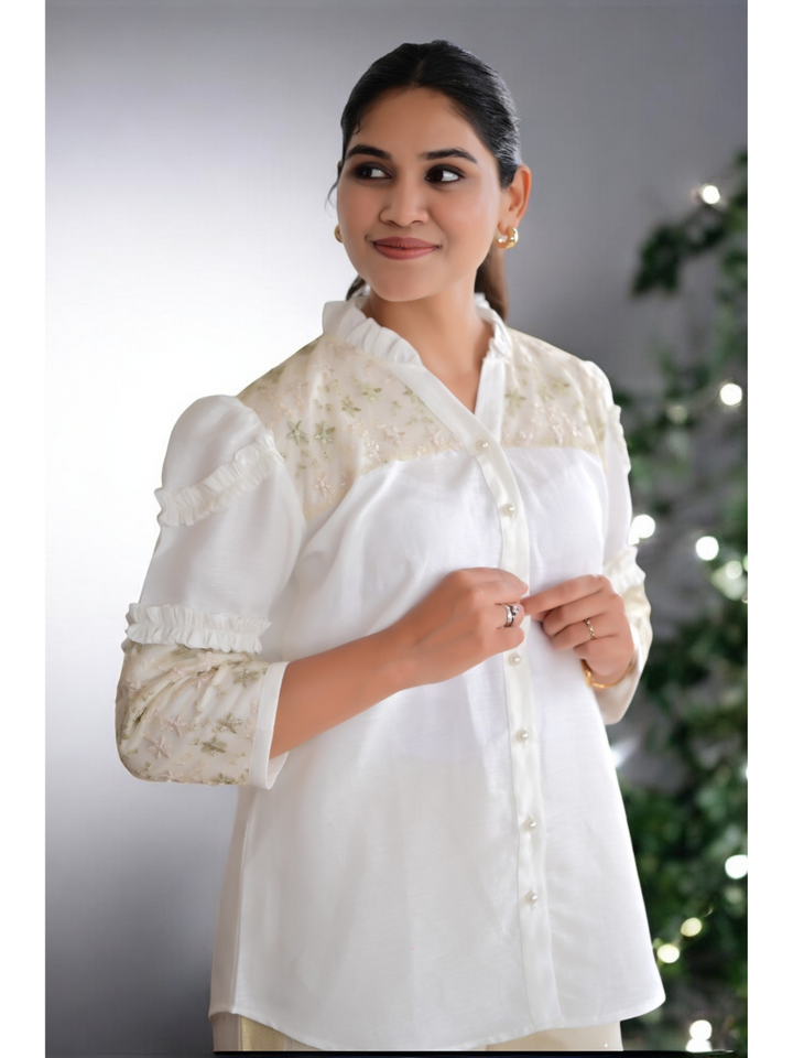 Ivory Gold A Dream Linen Shirt
