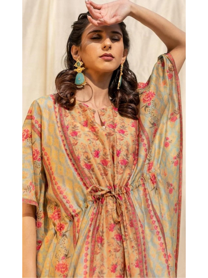 Green Pink and Orange Adeline Kaftan
