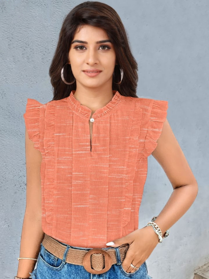 ladies tops, tops for women, women tops, ladies t shirts and tops, womens tops, blue tops women, crop tops for women, down shoulder top, women crop top, women in brick rust tops, crop top online, crop top, short tops, slub cotton top,  party wear tops on jeans