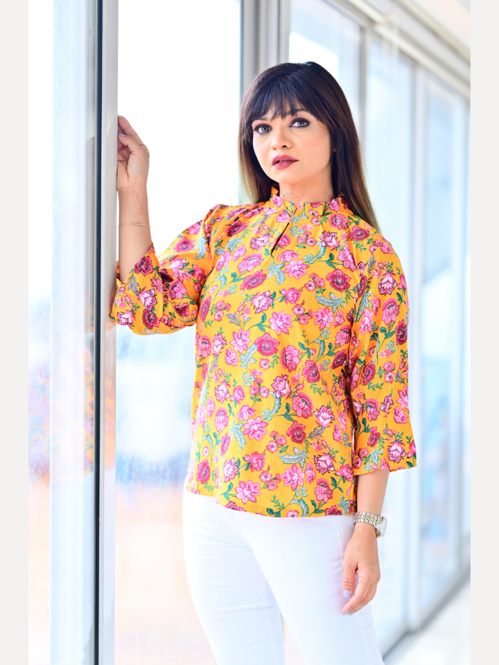ladies tops, tops for women, women tops, ladies t shirts and tops, womens tops, blue tops women, crop tops for women, down shoulder top, women crop top, women in yellow tops, crop top online, crop top, short tops, crepe cotton top,  party wear tops on jeans