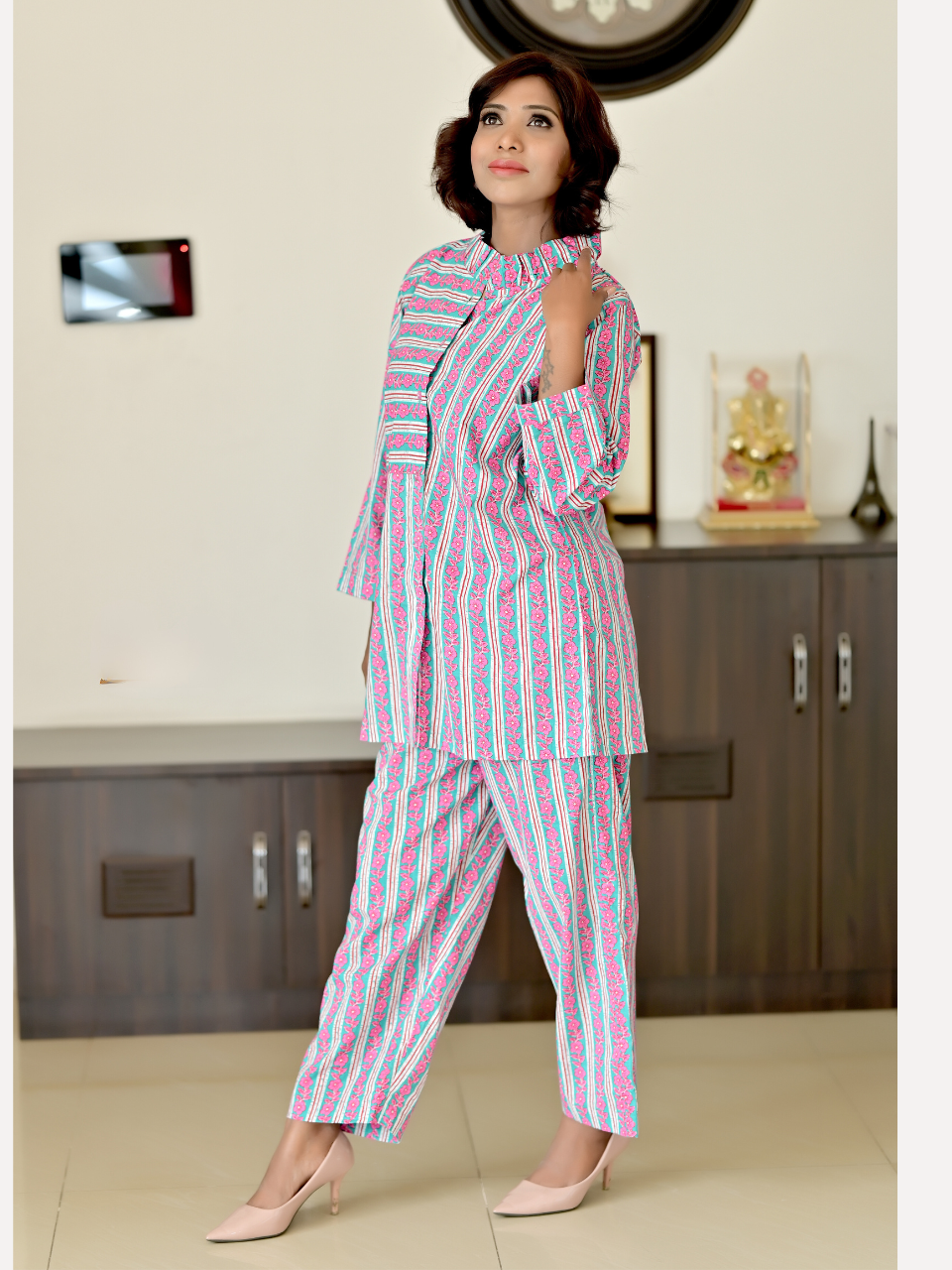 Pink Stripes Cotton Twin Set – LUSH LAYERS