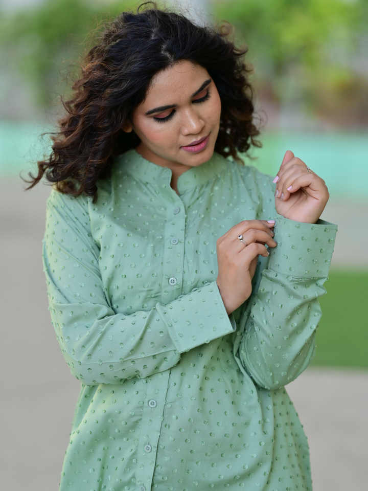 Green Swiss butta Shirt