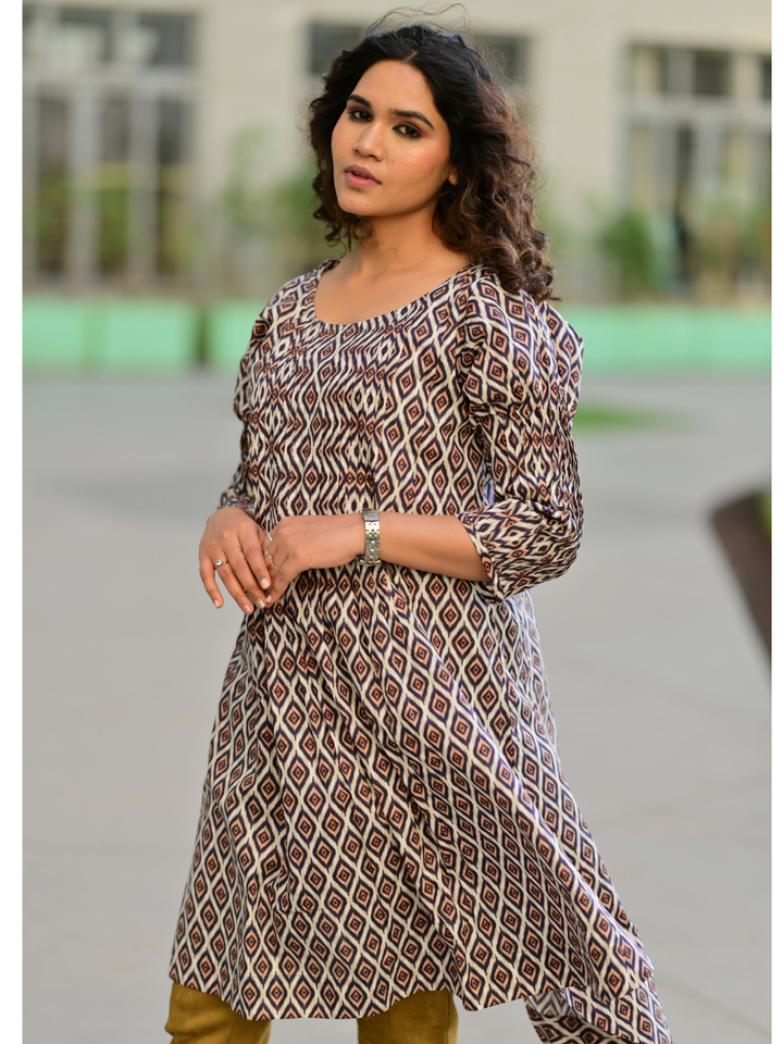 Sand Strip Purple kurti