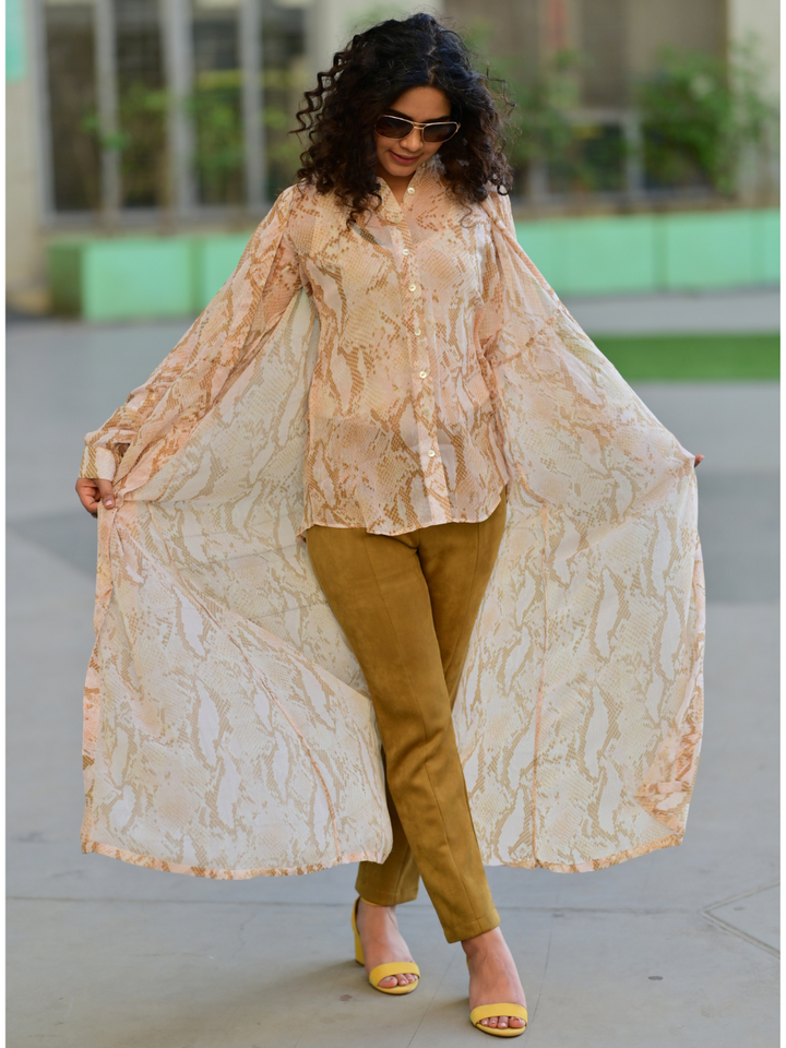 Beige A Georgette Shrug