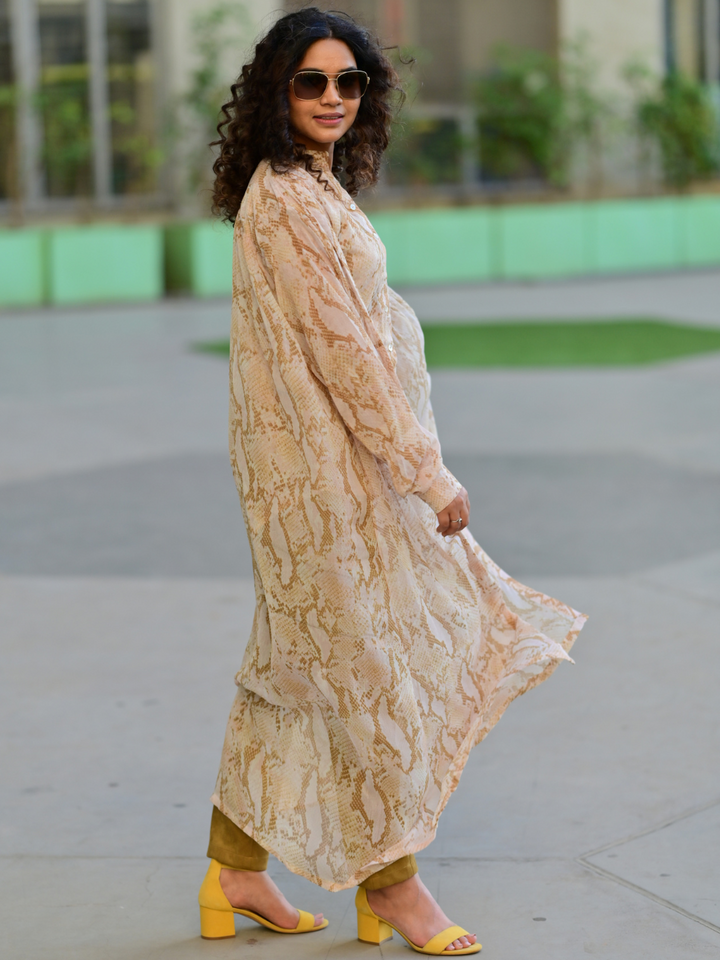 Beige A Georgette Shrug