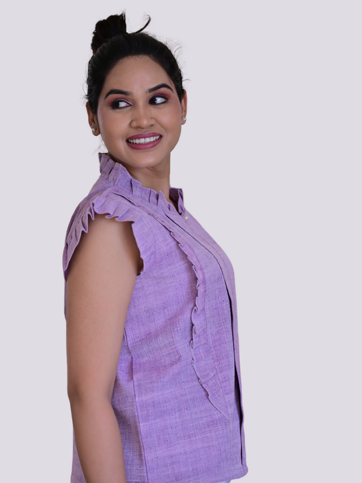 Purple Khadi Top
