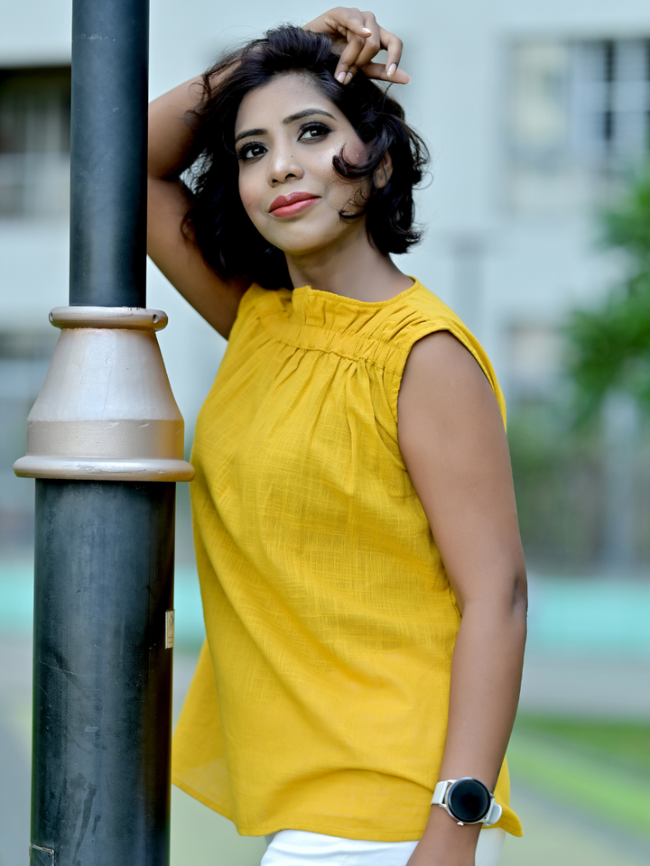 Slub Cotton Yellow Top