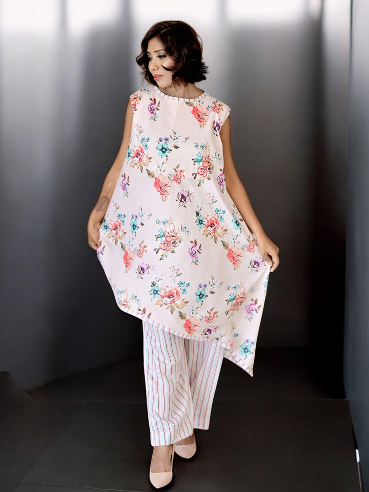 Pink Asymmetric A am2pm Co-ord Set