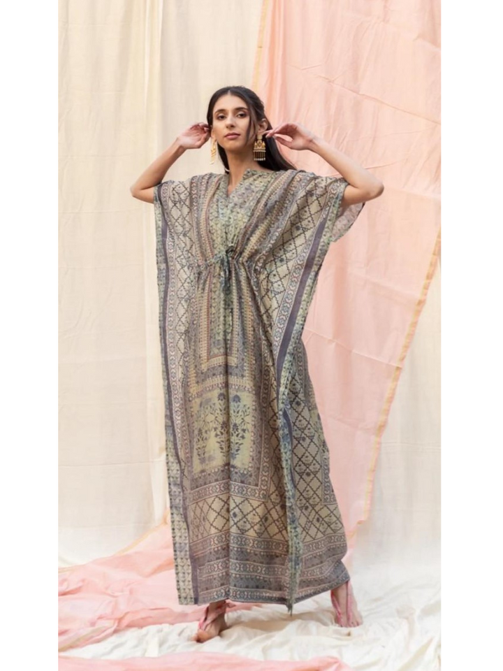 Blue Adeline Motives Kaftan