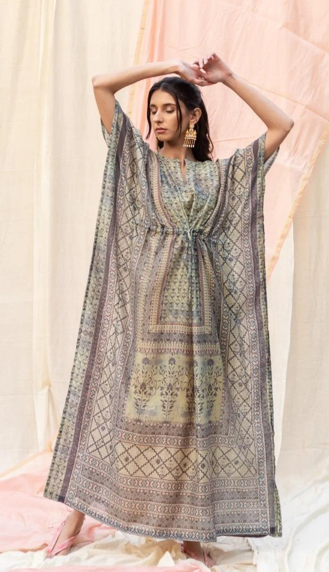 Blue Adeline Motives Kaftan