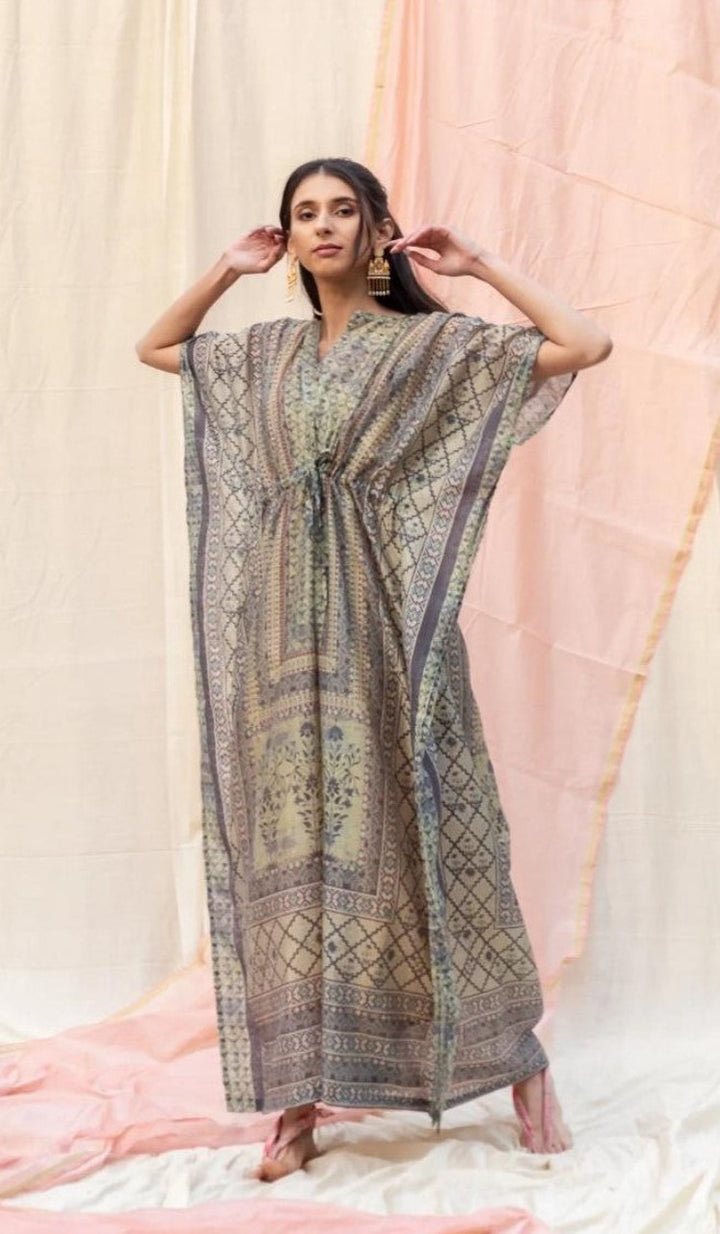 Blue Adeline Motives Kaftan