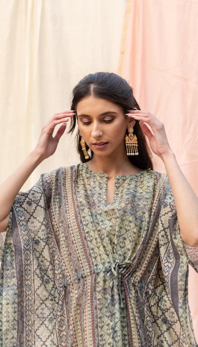 Blue Adeline Motives Kaftan