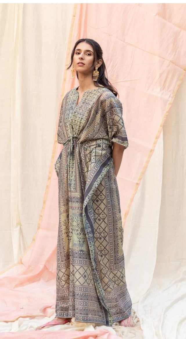Blue Adeline Motives Kaftan